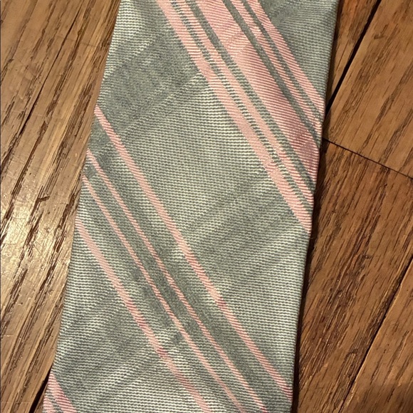 Calvin Klein Striped Tie in Gray and Pink - Picture 4 of 5